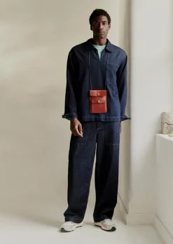 Cotton Hemp Denim Cargo Trousers