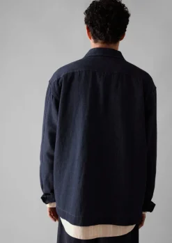 Cotton Hemp Denim Smock Shirt