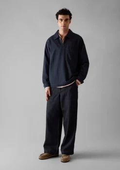 Cotton Hemp Denim Smock Shirt