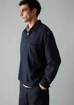 Cotton Hemp Denim Smock Shirt