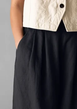 Cotton Linen Wide Leg Trousers