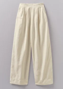 Cotton Linen Wide Leg Trousers