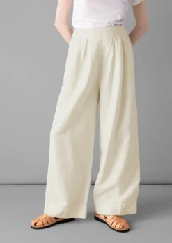 Cotton Linen Wide Leg Trousers