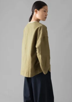 Cotton Linen Wrap Jacket