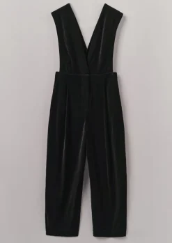 Cotton Velvet Pinafore Jumpsuit