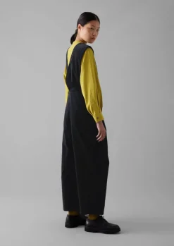 Cotton Velvet Pinafore Jumpsuit