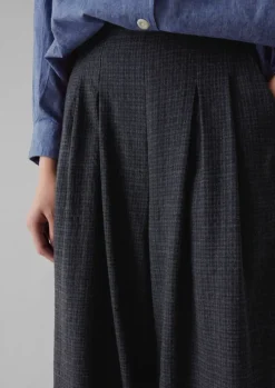 Cotton Wool Pleat Front Trousers