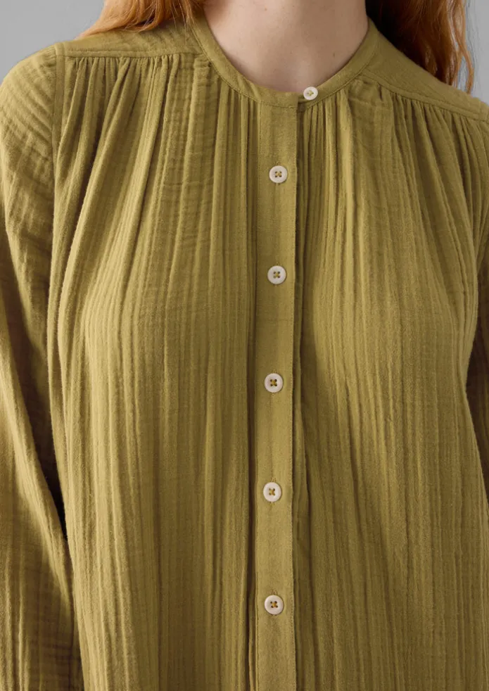 Crinkle Cotton Kaftan Nightdress
