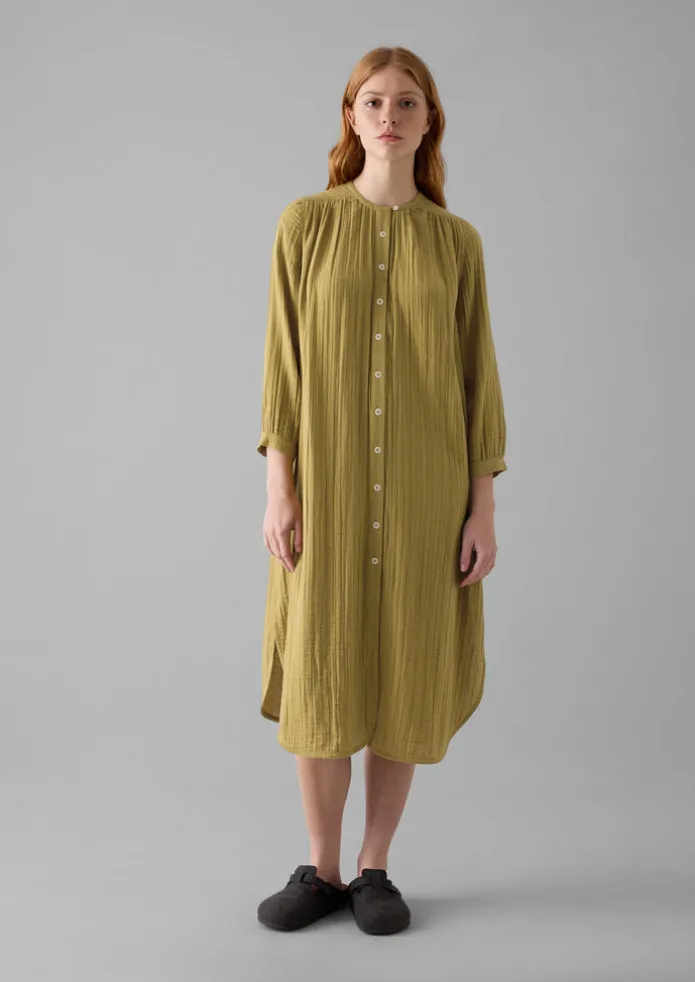 Crinkle Cotton Kaftan Nightdress