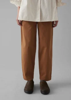 Darted Cotton Twill Trousers