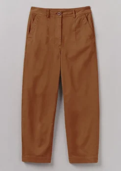 Darted Cotton Twill Trousers