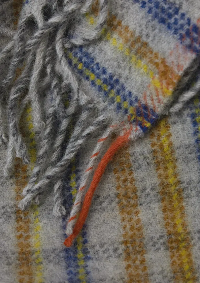 Dashed Check Wool Blanket