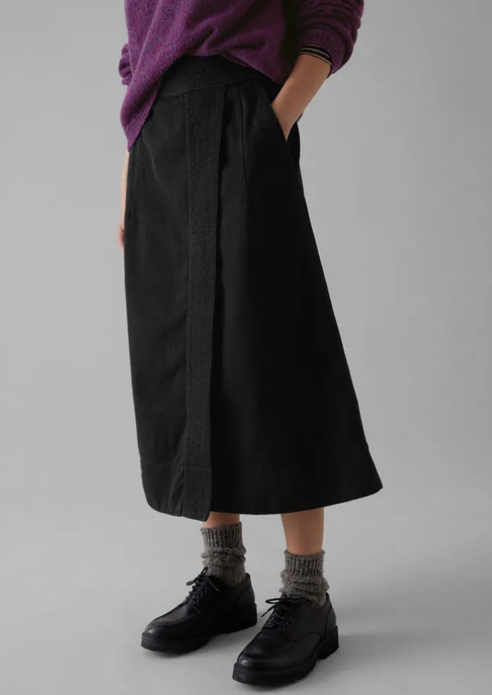 Denim Wrap Skirt
