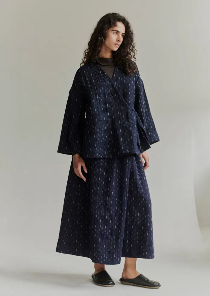 Dobby Stitch Cotton Skirt