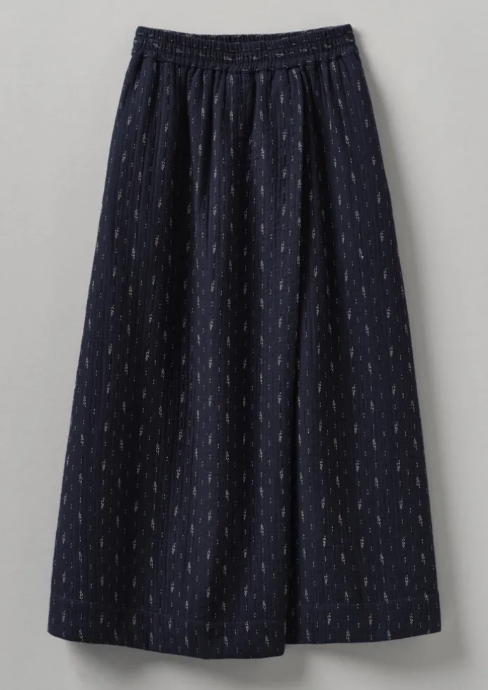 Dobby Stitch Cotton Skirt