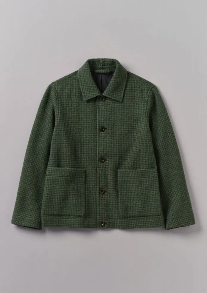 Dogtooth Wool Chore Jacket