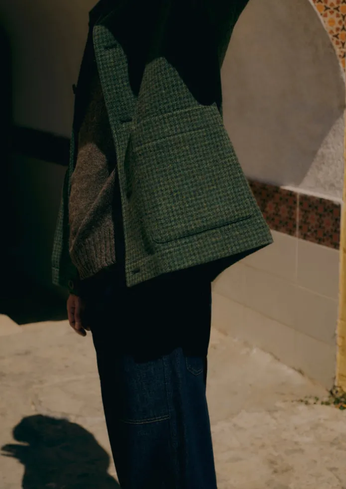 Dogtooth Wool Chore Jacket
