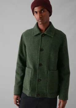 Dogtooth Wool Chore Jacket