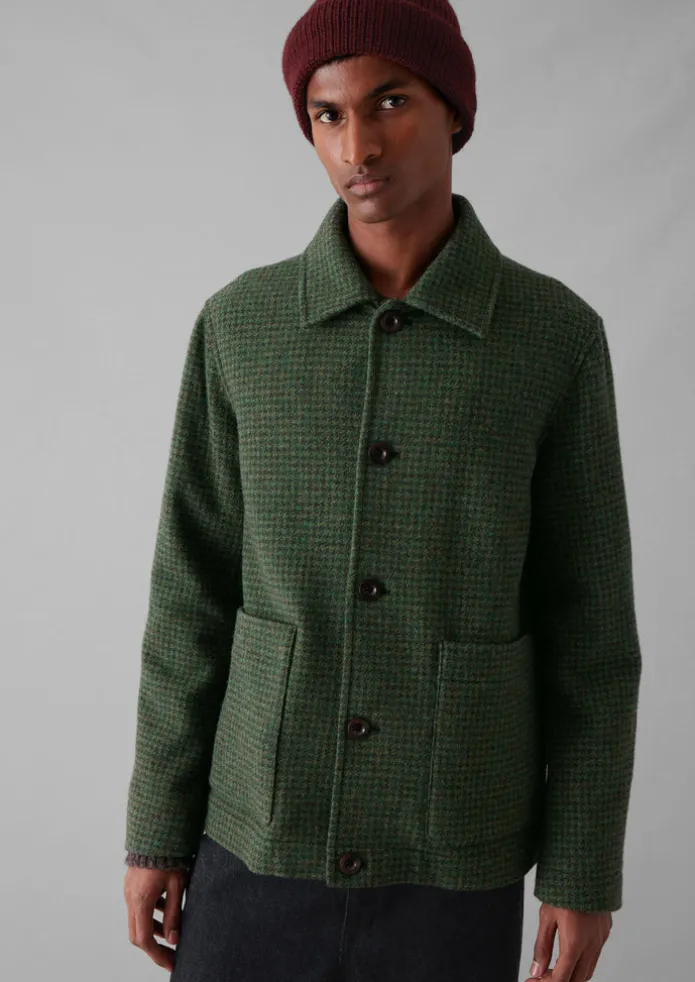 Dogtooth Wool Chore Jacket