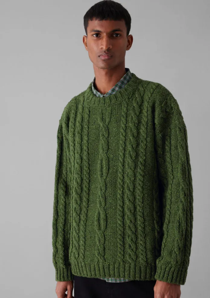 Donegal Wool Cable Sweater