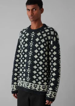 Donegal Wool Jacquard Sweater