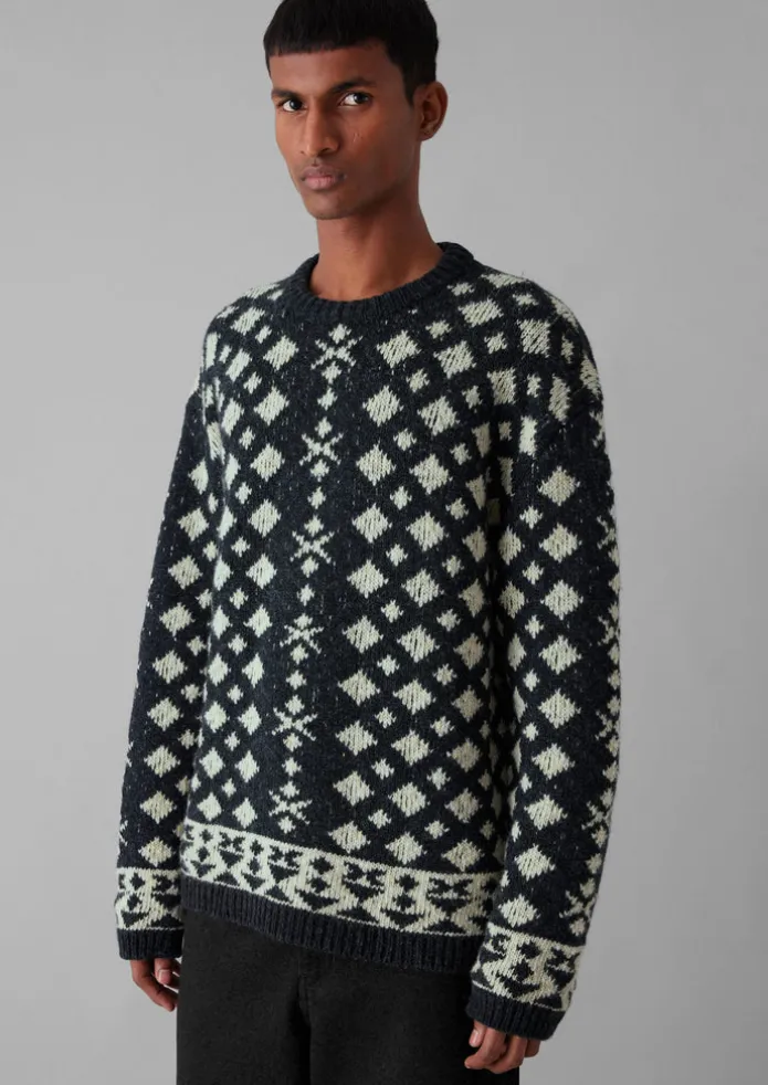 Donegal Wool Jacquard Sweater
