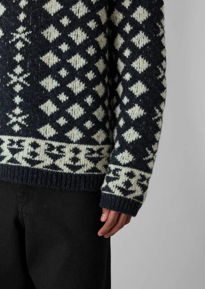 Donegal Wool Jacquard Sweater