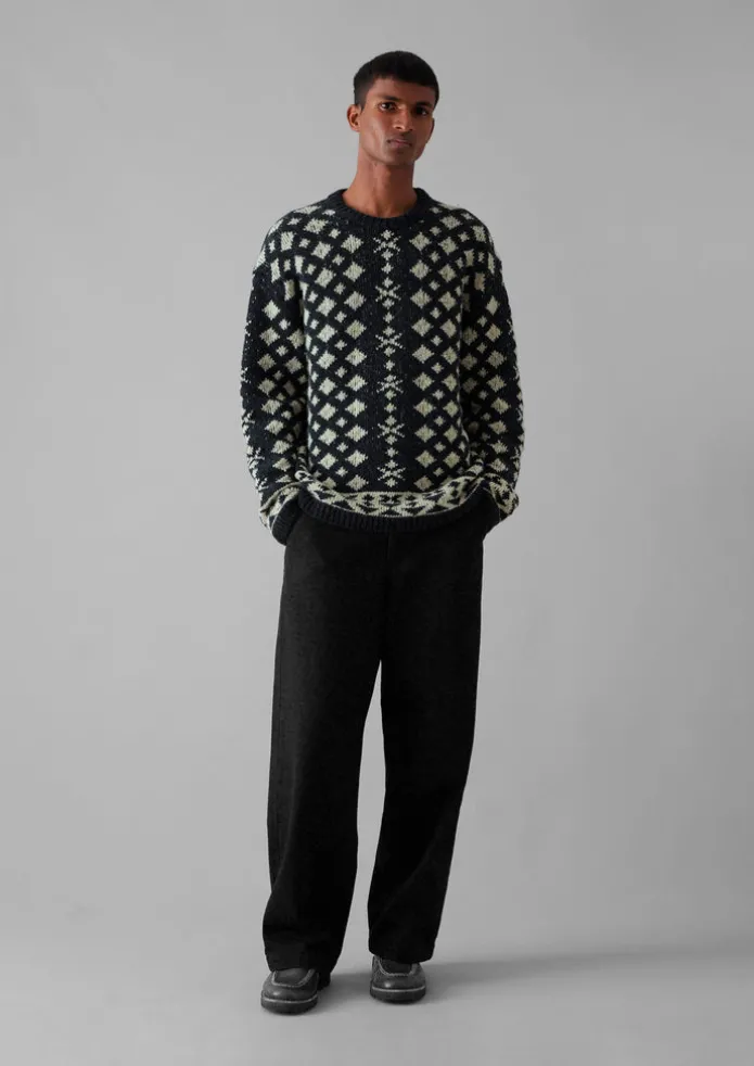 Donegal Wool Jacquard Sweater
