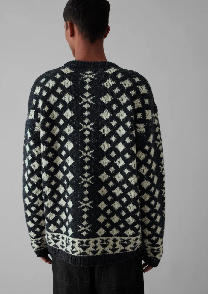 Donegal Wool Jacquard Sweater