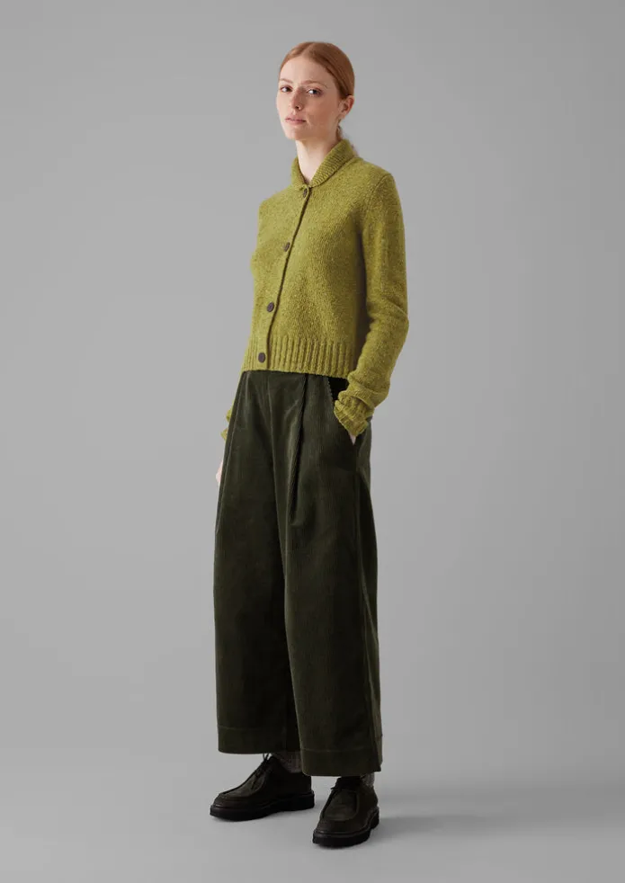Donegal Wool Round Collar Cardigan