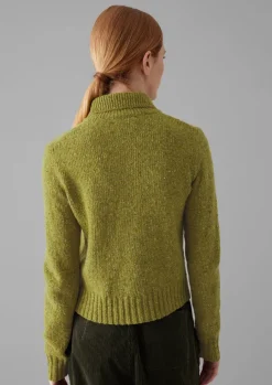 Donegal Wool Round Collar Cardigan