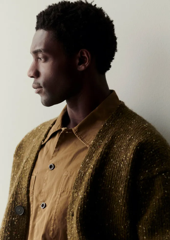 Donegal Wool V-Neck Cardigan