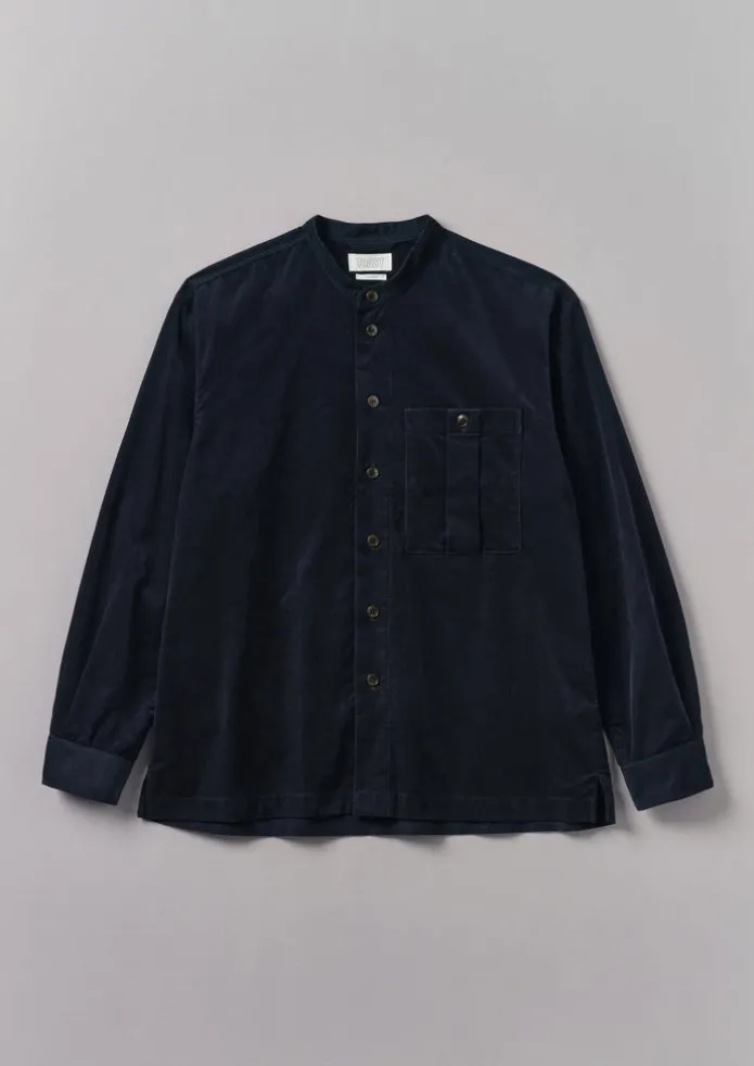 Dropped Shoulder Organic Cord Grandad Shirt