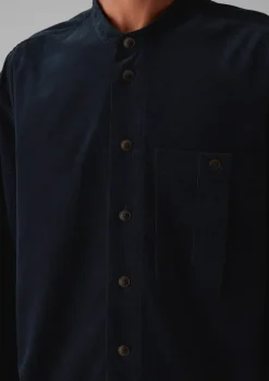 Dropped Shoulder Organic Cord Grandad Shirt