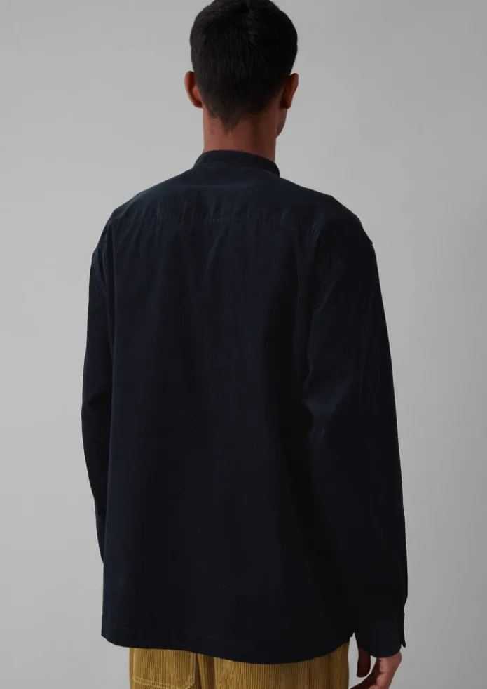 Dropped Shoulder Organic Cord Grandad Shirt