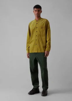 Dropped Shoulder Organic Cord Grandad Shirt