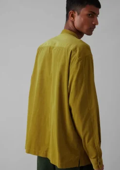 Dropped Shoulder Organic Cord Grandad Shirt