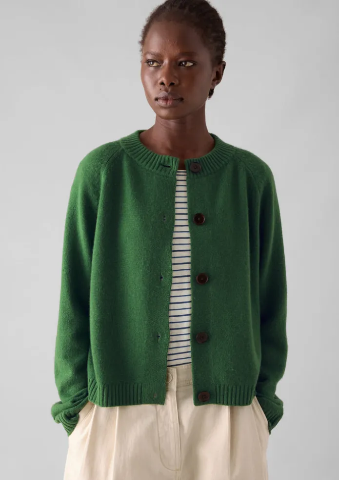 Eden Wool Cashmere Raglan Cardigan