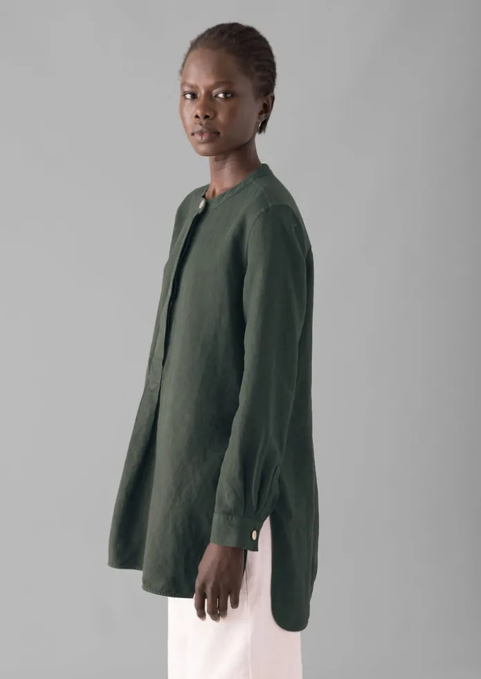 Elena Cotton Linen Tunic Shirt