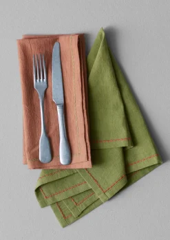Embroidered Cotton Linen Napkin Set