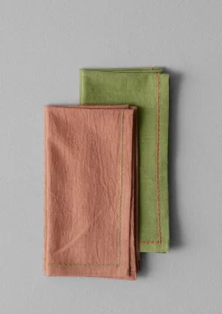 Embroidered Cotton Linen Napkin Set