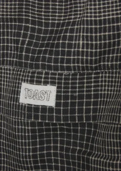 Etched Check Linen Bag