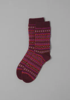 Fair Isle Wool Socks
