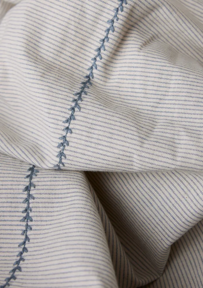 Fine Stripe Organic Cotton Duvet Cover