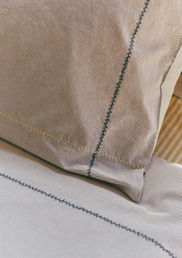 Fine Stripe Organic Cotton Duvet Cover