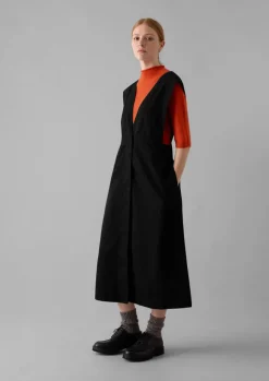 Fine Wool Cashmere Half Sleeve Sweater