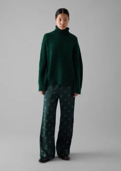 Flecky Wool Cashmere High Neck Sweater
