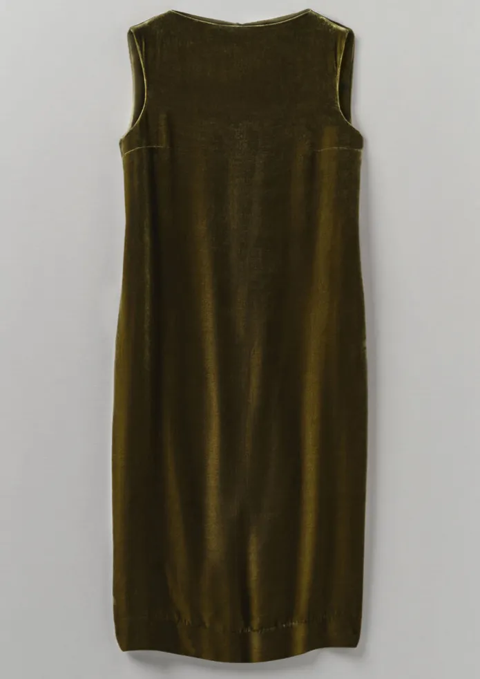 Fluid Silk Velvet Dress