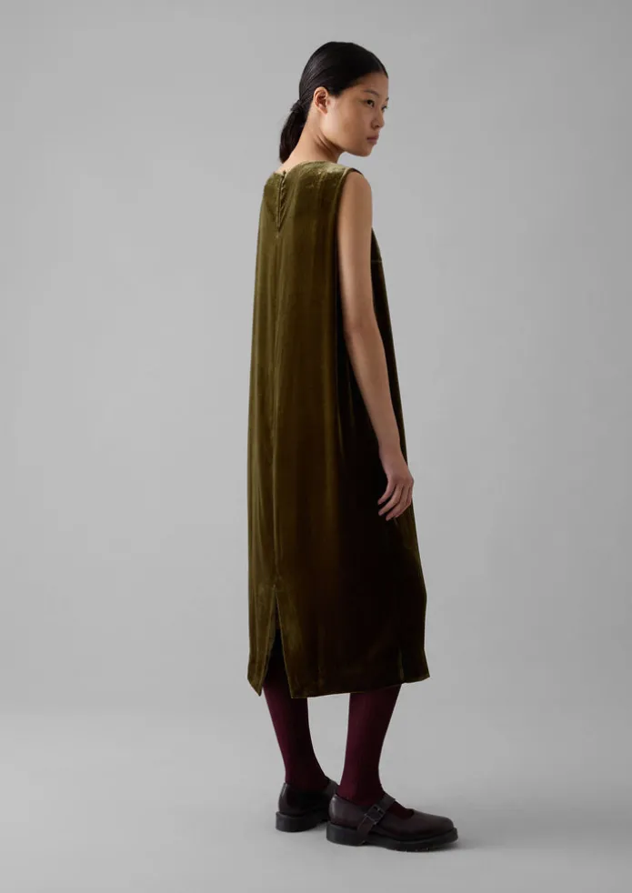 Fluid Silk Velvet Dress
