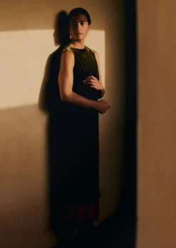 Fluid Silk Velvet Dress